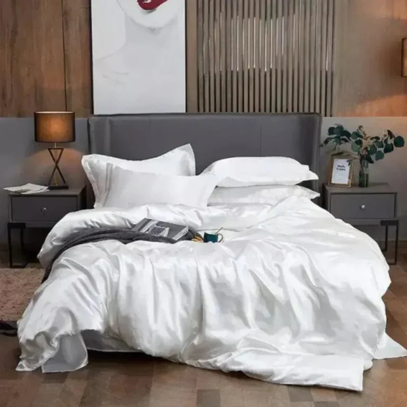 Conjunto de Roupas de Cama em Cetim