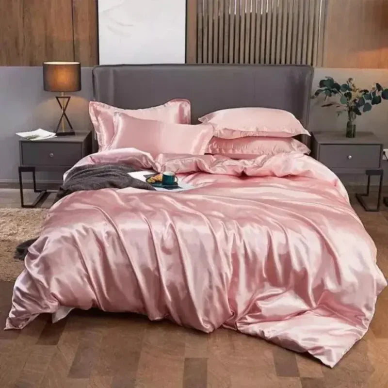 Conjunto de Roupas de Cama em Cetim