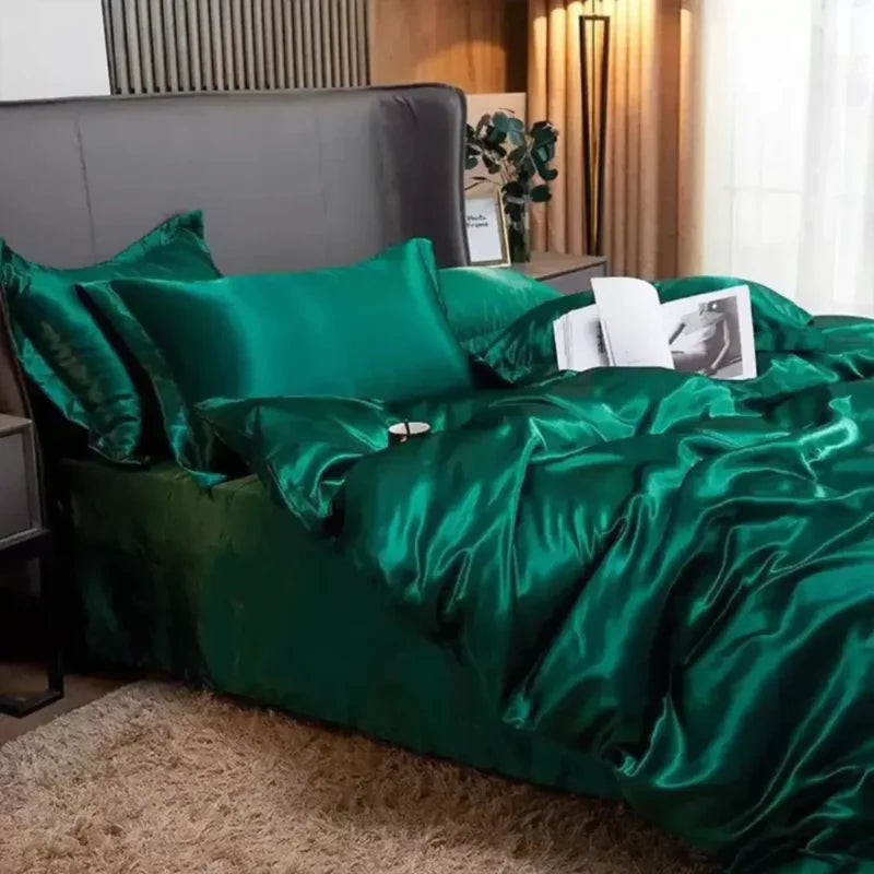 Conjunto de Roupas de Cama em Cetim