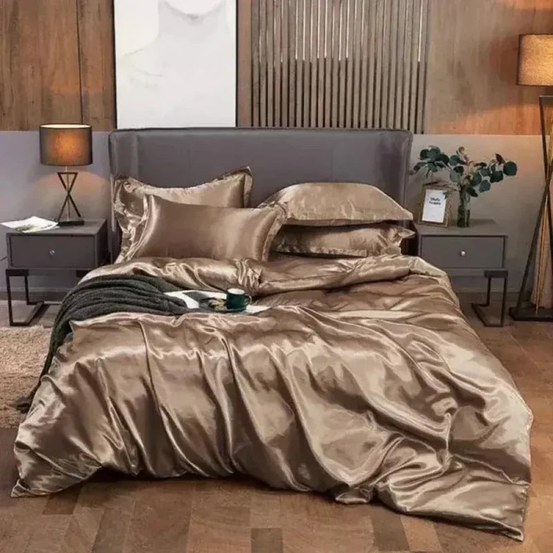 Conjunto de Roupas de Cama em Cetim